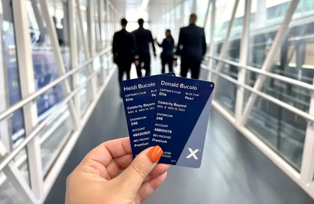 Earlier Celebrity SeaPass cards
